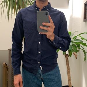 Oxford Shirt ,100% cotton Size Large, BLUE